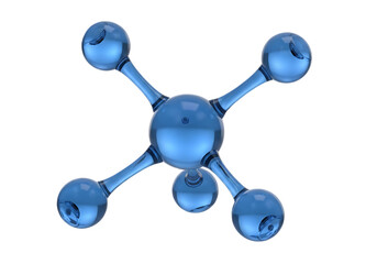 3d molecular structure isolated on transparent background
