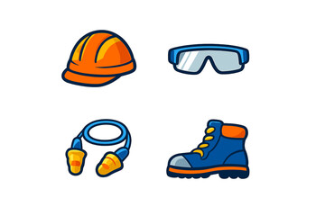 Fototapeta premium Safety Gear Icons