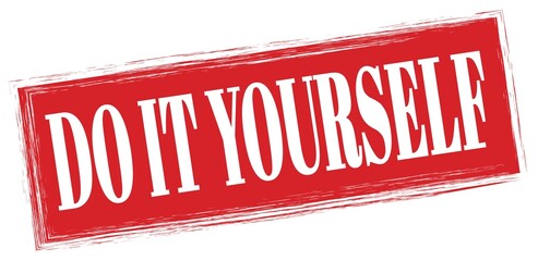 DO IT YOURSELF text written on red stamp sign.