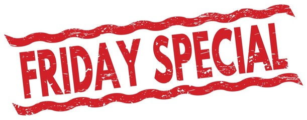 FRIDAY SPECIAL text on red lines stamp sign.