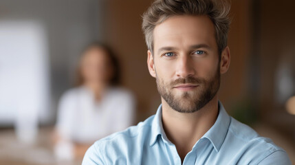 Obraz premium Faceless portrait leader and man with arms crossed, startup success and manager with teamwork, face male employee and entrepreneur with confidence, collaboration and leadership, de
