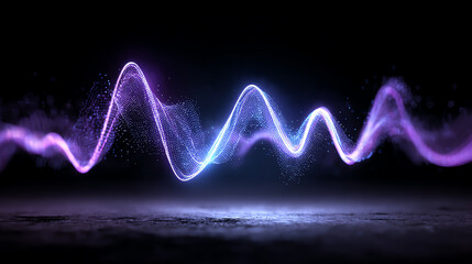 A dynamic visual representation of sound waves in vibrant colors, showcasing the beauty of audio frequency.