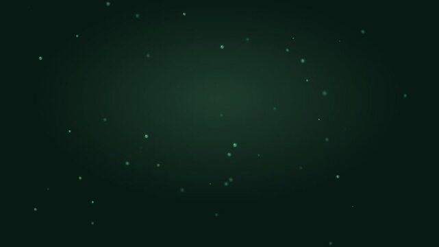 Abstract Dark Green Organic Bubbles Floating with Soft Bokeh and Iridescent Glow