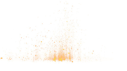 Fire Spark Border Overlay Isolated on Transparent Background. Wide fire sparks border overlay with glowing embers, transparent PNG for banners, thumbnails, VFX, and compositions