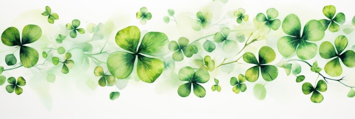 Hand-painted watercolor clover leaves make perfect for st. Patrick's day celebrations and irish-themed designs