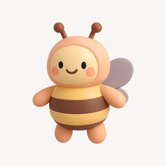Obraz premium Cute cartoon bee character illustration.
