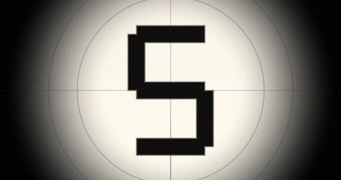 Vintage Film Countdown Leader