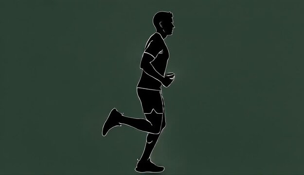 Runner in motion
