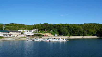 Fototapeta premium Tranquil Coastal Views of Saku Island, Aichi, Japan