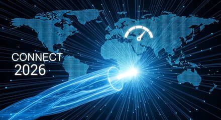 Global Digital Network Connection Speed and Connectivity, Future Technology Concept 2026