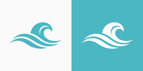 Naklejka premium Artistic wave vector logo design with modern, simple, clean and abstract style.