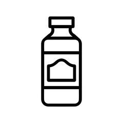 Glass bottle with label