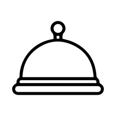 Dining Dish Cover Line Art