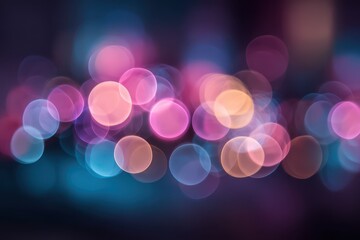 Dreamy bokeh background: colorful circular light orbs in a soft abstract backdrop