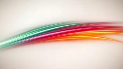 Fototapeta premium Vibrant multicolored abstract motion wave illustration on a blurred gradient background from a dynamic viewpoint