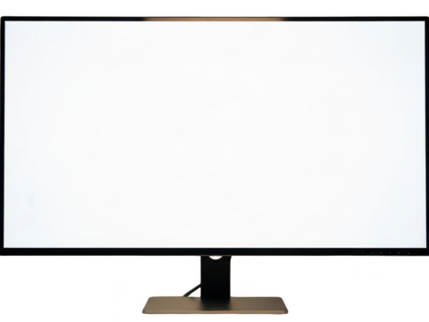 Modern computer monitor isolated on transparent background - Powered by Adobe