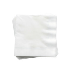 Fototapeta premium A stack of white napkins on transparent background