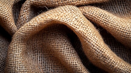Fototapeta premium High Resolution Rustic Burlap Sackcloth Background with Natural Linen Texture and Coarse Fibers