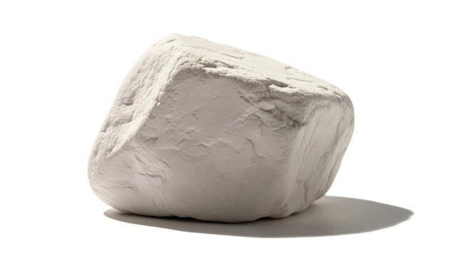 Clear Venezuelan kaolin clay stone with natural textures and details highlighted in sunlight. Kaolin clay rock represents mineral resources found in Venezuela. Concept for geology, natural materials,