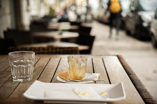 dettaglio, macro, primo piano, sfondo sfuocato, ambiente, urbano, giorno, tavolo, caff&egrave;, bar