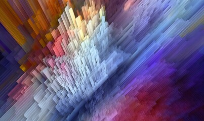 An abstract digital art background featuring a futuristic matrix of blue lines and colorful light patterns to create a motion-inspired vector texture for a modern computer wallpaper design