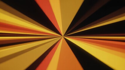 Vibrant orange and yellow rays explode from center