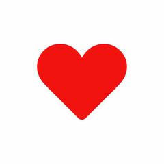 Red heart shape on white background representing love and affection