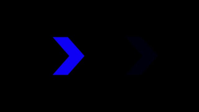 Right-directional arrow loop animation. Animated arrows for the overlay video layer. arrow icon concept animation.