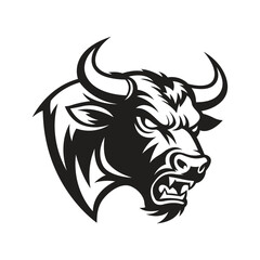 Obraz premium bull mascot logo vector design template modern style