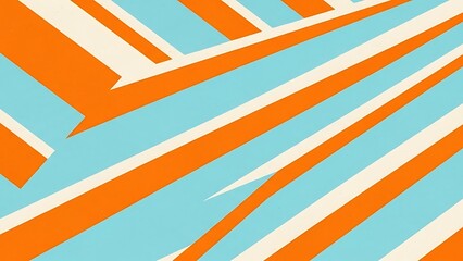 Modern abstract geometric design with intersecting lines in complementary colors