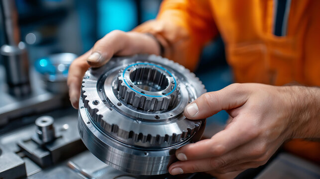 Skilled worker repairs worn die, parts specialized machinery, focusing restoring functionality, preventing future breakdowns, industrial maintenance display, equipment service moment, with - Powered by Adobe