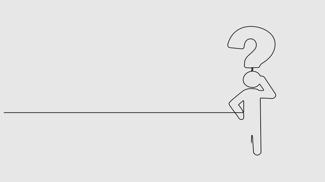 line, question, drawing, graphic, query, contour, illustration, shape, continuous, outline, animation, linear, answer, ask, help, mark, problem, signs, support, faq, message, point, vignetting, art, 