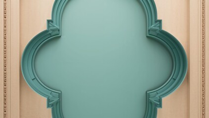 Decorative Wall Frame with Elegant Teal Background Design