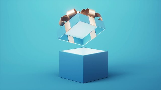 
Opening gift box, festivals and celebrations, 3d rendering 4k