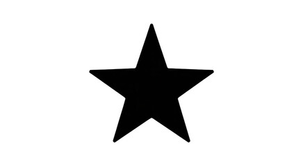 A simple black star shape on a pure white background.