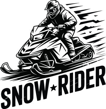 Snowmobile Rider SVG  Snow Rider Vector Clipart