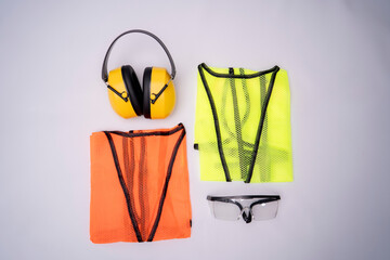 Personal Protective Equipment Set With High Visibility Vests