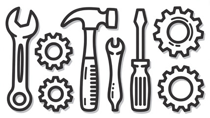 Fototapeta premium a-collection-of-workshop-tool-icons-rend_4F8UxfvyRfmjPun__TYqTA_NhvjMUAySzSBb7-6kkbJUQ
