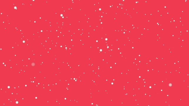 Red Christmas winter background with snowflakes and bokeh light design featuring a red star pattern and vector holiday texture for a seasonal wallpaper backdrop