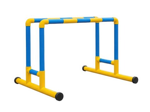 Colorful gymnastic parallel bars