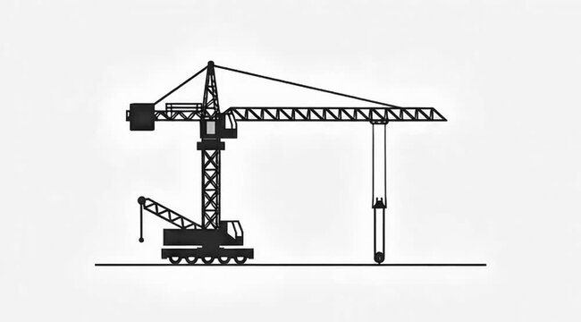 construction site with crane