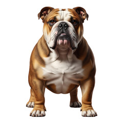 Fototapeta premium Bulldog portrait isolated on transparent background