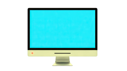 Desktop computer with a blue screen