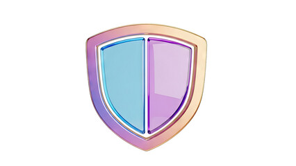 Glass Shield with Dual Colors and Iridescent Border