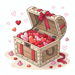 Valentine's Day special box full of hearts.