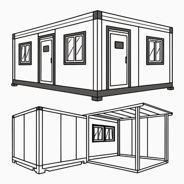 Portable Modular Building Technology with Foldable Design for Easy Transportation and Quick Deployment