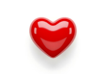 Obraz premium Red heart icon isolated on transparent background