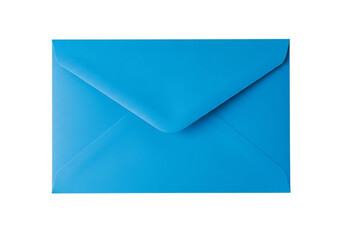 Blue envelope isolated on transparent background