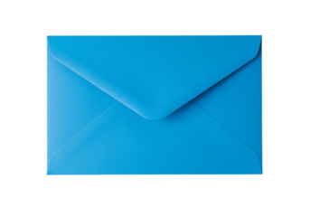 Blue envelope isolated on transparent background