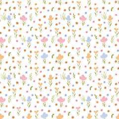 Floral seamless pattern. Small little flower background. Repeat pattern. Ditsy print.